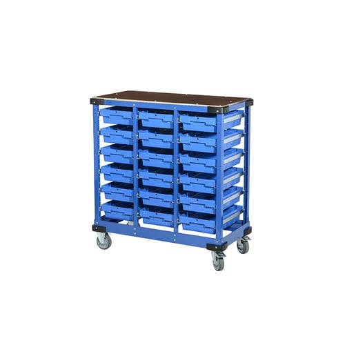 Carrello da trasporto - ProfiPlus PickPack S 1/18 - Allit AG Kunststofftechnik - da officina / in acciaio / a ripiani