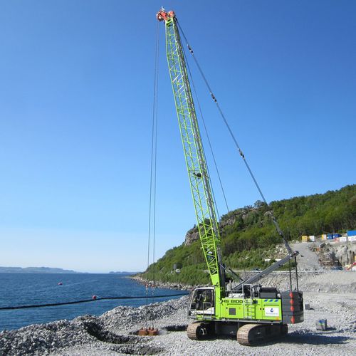 Gru cingolata - HS 8100 HD - Liebherr Excavators - con braccio / per cantiere / per movimentazione