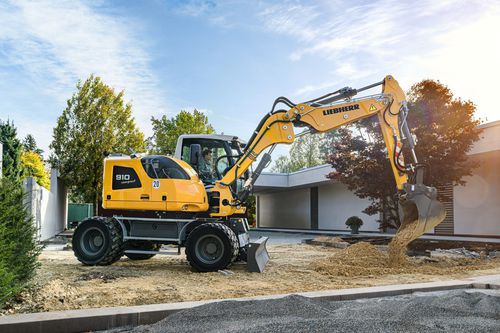 Escavatore intermedio - A 910 - Liebherr Excavators - su ruote / Tier 3 / per cantiere di costruzione