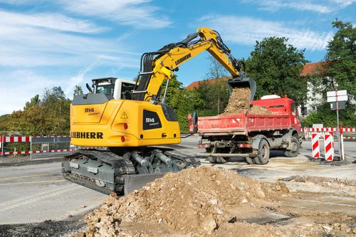 Escavatore intermedio - R 914 - Liebherr Excavators - cingolato / Tier 4 intermedia / per cantiere di costruzione