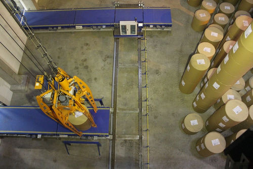 Trasportatore a catena - MINDA Industrieanlagen GmbH - orizzontale / da trasporto / per avvolgitore