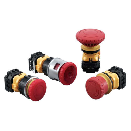 Pulsante a fungo - XN series - IDEC USA - di arresto di emergenza / in alluminio / per montaggio a filo