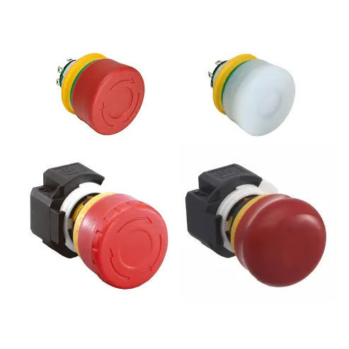 Pulsante a molla - XA series - IDEC - di arresto di emergenza / IP65 / luminoso
