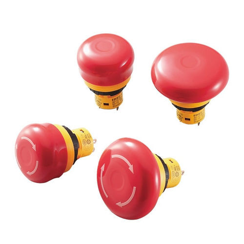 Pulsante a fungo - X6 series - IDEC - di arresto di emergenza / a spinta e trazione / igienico