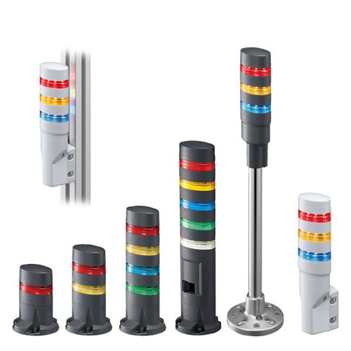 Colonna luminosa LED - LD6A Series - IDEC - lampeggiante / permanente / a 5 colori