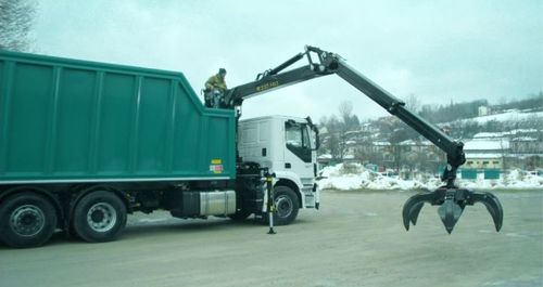 Gru montata su camion - R 110 MS1 - BOB SISTEMI IDRAULICI SPA - telescopica / articolata / di sollevamento