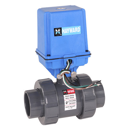 Valvola a sfera - EATB series - Hayward Industries, Inc. - a comando elettrico / con perno / in PVC