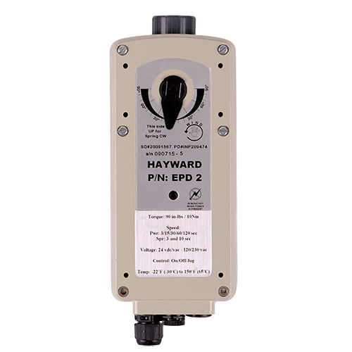 Attuatore per valvola elettrico - EPD series - Hayward Industries, Inc. - rotativo / in alluminio / con ritorno a molla