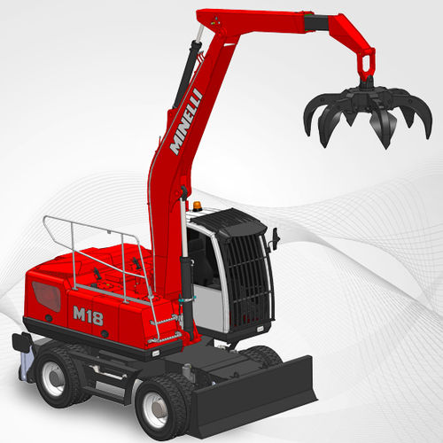 Macchina di movimentazione materiali gommata - M18 - OFFICINE MINELLI SRL - idraulica