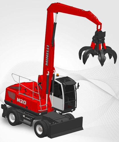 Macchina di movimentazione materiali gommata - M20 - OFFICINE MINELLI SRL - idraulica