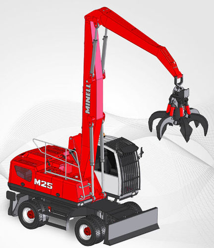 Macchina di movimentazione materiali gommata - M25 - OFFICINE MINELLI SRL - idraulica
