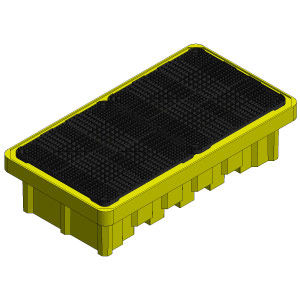 Vasca di raccolta 2 fusti - SECURETANK P 1101 - PLASTIC PROGET EUROPEAN SRL - in polietilene