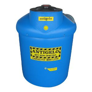 Serbatoio di recupero per rifiuti liquidi - ECOIL DUPLEX ANTIGELO series - PLASTIC PROGET EUROPEAN SRL - in polietilene / cilindrico / verticale