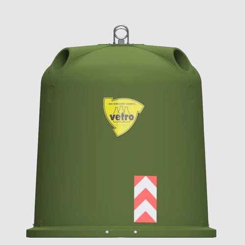 Contenitore per rifiuti in plastica - ECOBELL 2500 - ROPLAST SRL - per caricamento verticale / per raccolta differenziata