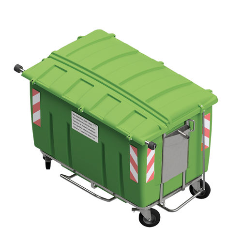 Cassonetto in plastica - ECOMIX 1300 - ROPLAST SRL - per caricamento verticale / per rifiuti urbani