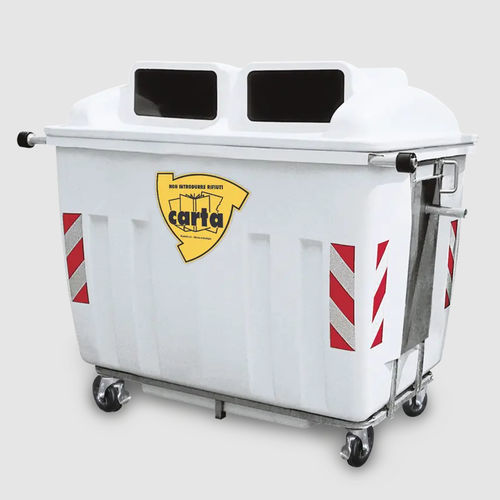 Contenitore per rifiuti in plastica - ECOMIX 2000 - ROPLAST SRL - per caricamento verticale / per carta / per raccolta differenziata