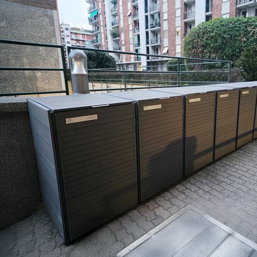 Coperchio per cassonetti dei rifiuti - BIO-BOX - SUMUS ITALIA SRL - in acciaio galvanizzato