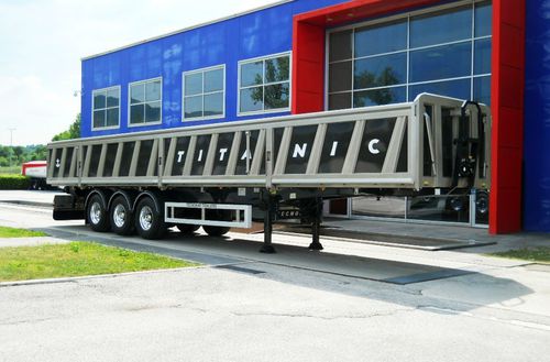 Semirimorchio con cassone ribaltabile - TITANIC - TECNOKAR TRAILERS SRL - per ferraglia / a 3 assi / trainato