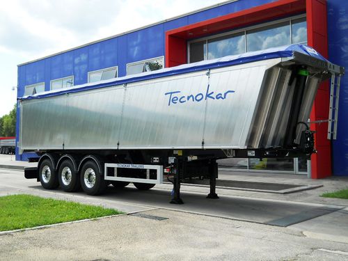 Semirimorchio con cassone ribaltabile - delfino alluminio - TECNOKAR TRAILERS SRL - per rifiuti / a 3 assi / trainato