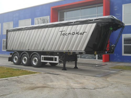 Semirimorchio con cassone ribaltabile - delfino EV1 - TECNOKAR TRAILERS SRL - per alimenti / a 3 assi / trainato