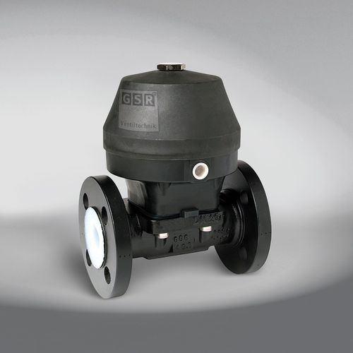Valvola a membrana - 3/151 - GSR Ventiltechnik GmbH & Co. KG - a comando pneumatico / per gas / con flangia