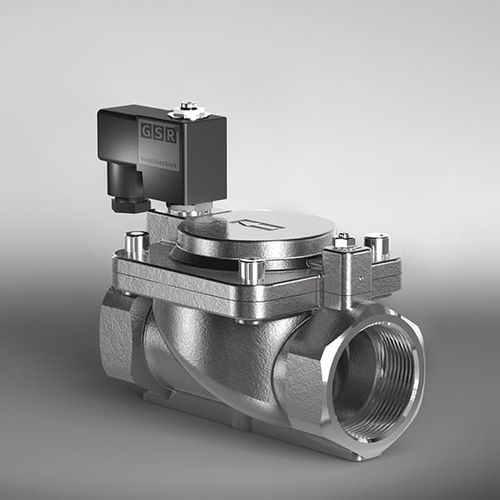 Elettrovalvola a diaframma - 40 - GSR Ventiltechnik GmbH & Co. KG - a comando assistito / a 2 vie / NC