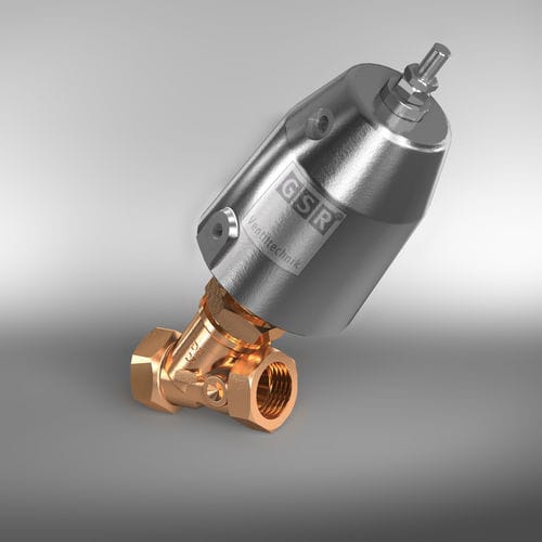 Valvola a pistone - 2/668 - GSR Ventiltechnik GmbH & Co. KG - a comando pneumatico / per gas / filettata