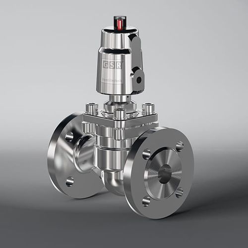 Valvola a otturatore - 22 - GSR Ventiltechnik GmbH & Co. KG - a comando pneumatico / per gas / con flangia