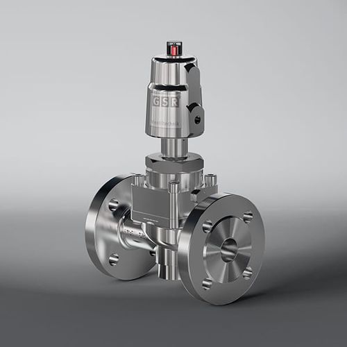 Valvola a pistone - 26 - GSR Ventiltechnik GmbH & Co. KG - a comando pneumatico / per gas / con flangia