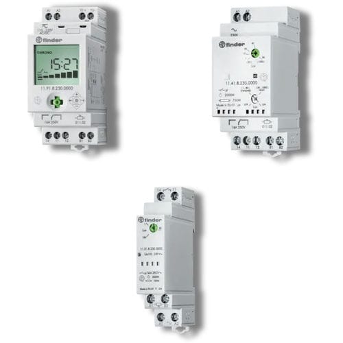 Interruttore crepuscolare su guida DIN - 11 series - FINDER S.p.A. con unico socio - AC/DC / modulare