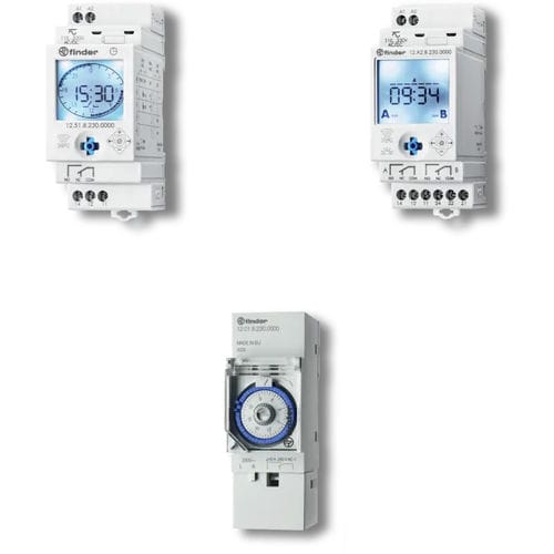 Interruttore orario digitale - 12 series - FINDER S.p.A. con unico socio - analogico / su guida DIN