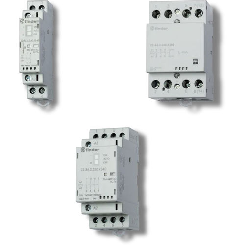 Contattore modulare - 22 series - FINDER S.p.A. con unico socio - elettromagnetico / trifase / monofase