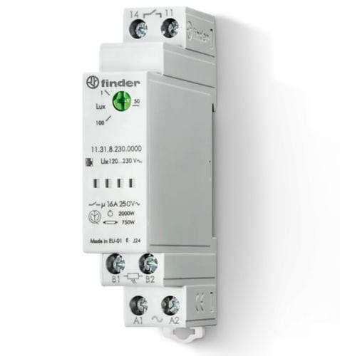 Interruttore crepuscolare su guida DIN - 1131 series - FINDER S.p.A. con unico socio - modulare / AC/DC