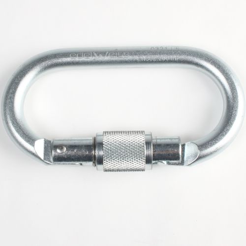 Moschettone con blocco - Z 101 - Edelweiss S.A. - in acciaio / simmetrico / ovale