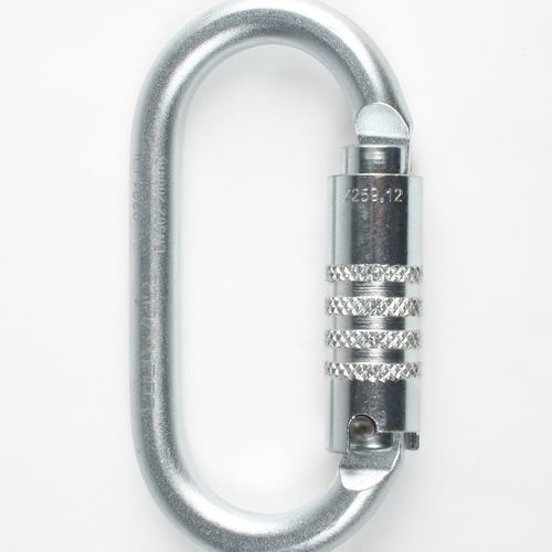 Moschettone con blocco - Z 103 - Edelweiss S.A. - in acciaio / simmetrico / ovale