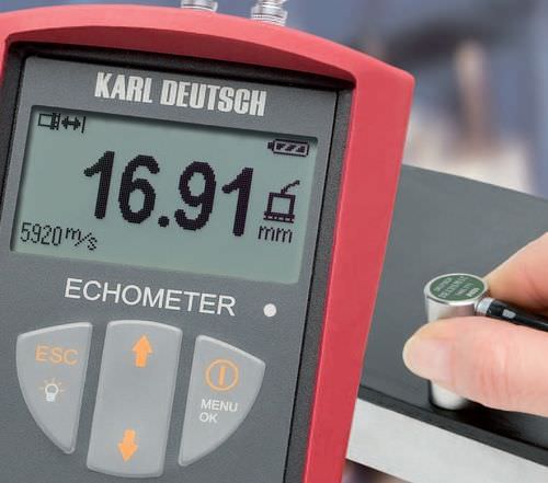Misuratore di spessore per pareti - ECHOMETER 1076 TC DATA - KARL DEUTSCH - portatile / alta risoluzione
