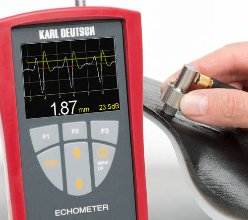 Misuratore di spessore per pareti - ECHOMETER 1077 DATA - KARL DEUTSCH - portatile / A-scan / alta risoluzione