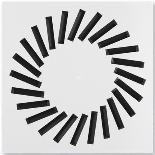 Diffusore d'aria circolare - VDW  - TROX - quadrato / da soffitto / a induzione