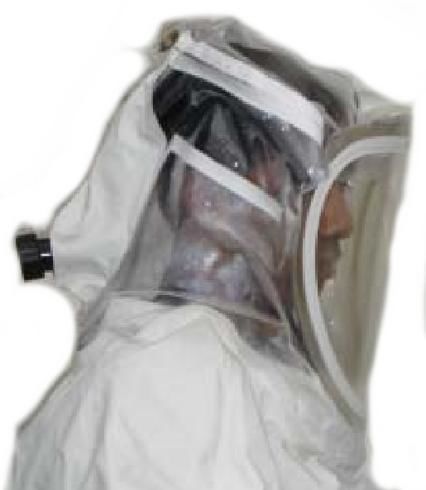 Cappuccio di protezione respiratoria - Laborhaube - Pflüger Safety GmbH & Co. KG - igienico / per il settore medico / con elettrorespiratore con depurazione d'aria