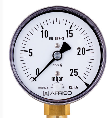 Manometro con quadrante - D3 - AFRISO-EURO-INDEX - in plastica / in ottone / in alluminio
