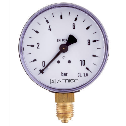 Manometro con quadrante - D1 - AFRISO-EURO-INDEX - in plastica / in ottone / a tubo Bourdon