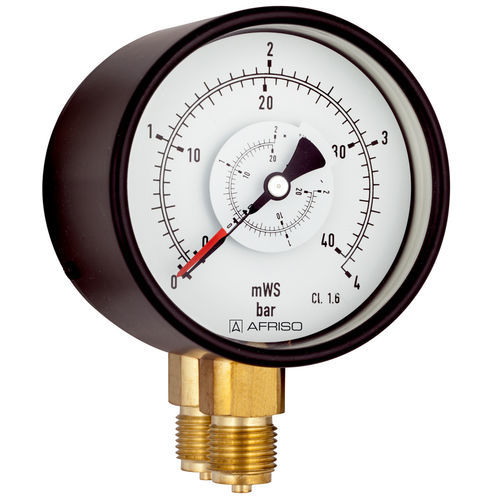 Manometro differenziale - RF100Dif D201 - AFRISO-EURO-INDEX - con quadrante / in acciaio inossidabile / in ottone