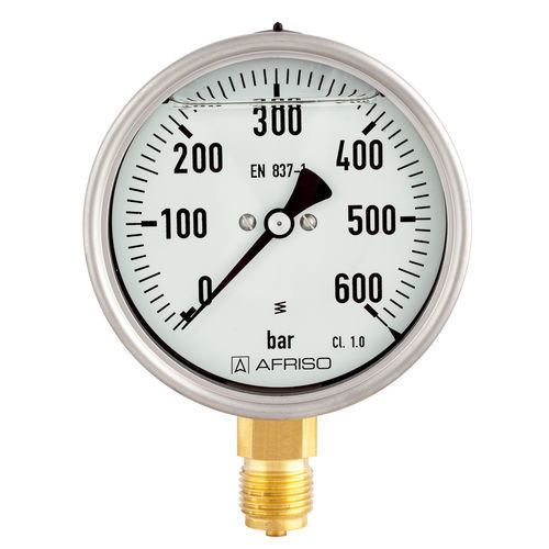 Manometro con quadrante - Type D8 - AFRISO-EURO-INDEX - in ottone / in alluminio / in acciaio inossidabile