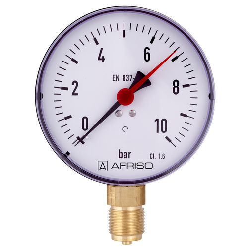 Manometro con quadrante - RF40 D201 - AFRISO-EURO-INDEX - G 1/4 / G 1/8 / in ottone