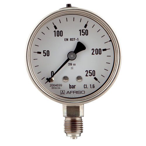 Manometro con quadrante - RF63Ch D402 - AFRISO-EURO-INDEX - G 1/4 / G 1/2 / in acciaio inossidabile