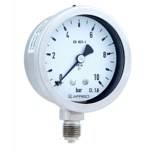 Manometro con quadrante - RF50Ch D902 - AFRISO-EURO-INDEX - con flangia / in ottone / in acciaio inossidabile