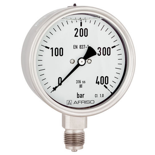Manometro con quadrante - RF100ChGly D802 - AFRISO-EURO-INDEX - G 1/2 / in ottone / in acciaio inossidabile