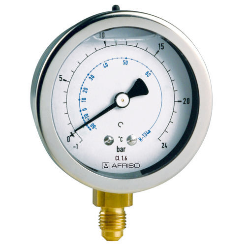 Manometro con quadrante - RF63KTGly D701 - AFRISO-EURO-INDEX - in acciaio inossidabile / a tubo Bourdon / IP65