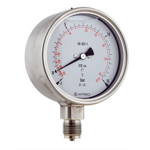 Manometro con quadrante - RF100KTGly D802 - AFRISO-EURO-INDEX - G 1/2 / UNF / in plastica
