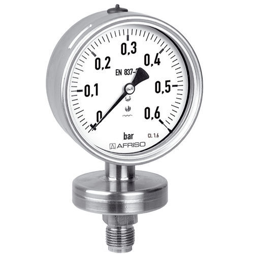 Manometro con quadrante -  PF100CP D402 - AFRISO-EURO-INDEX - con flangia / in alluminio / in acciaio inossidabile